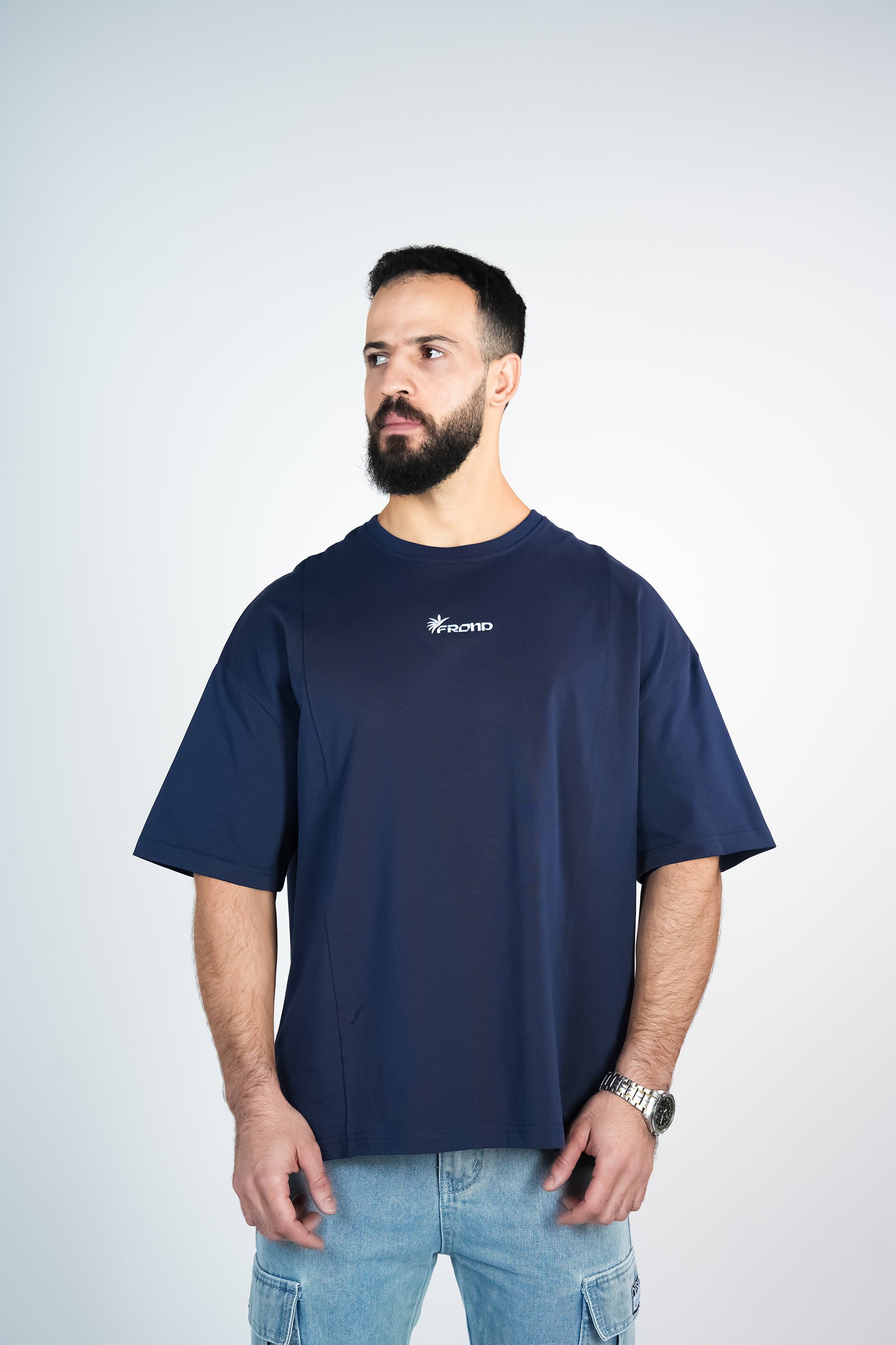 Rooted Oversized Tee | Midnight Navy