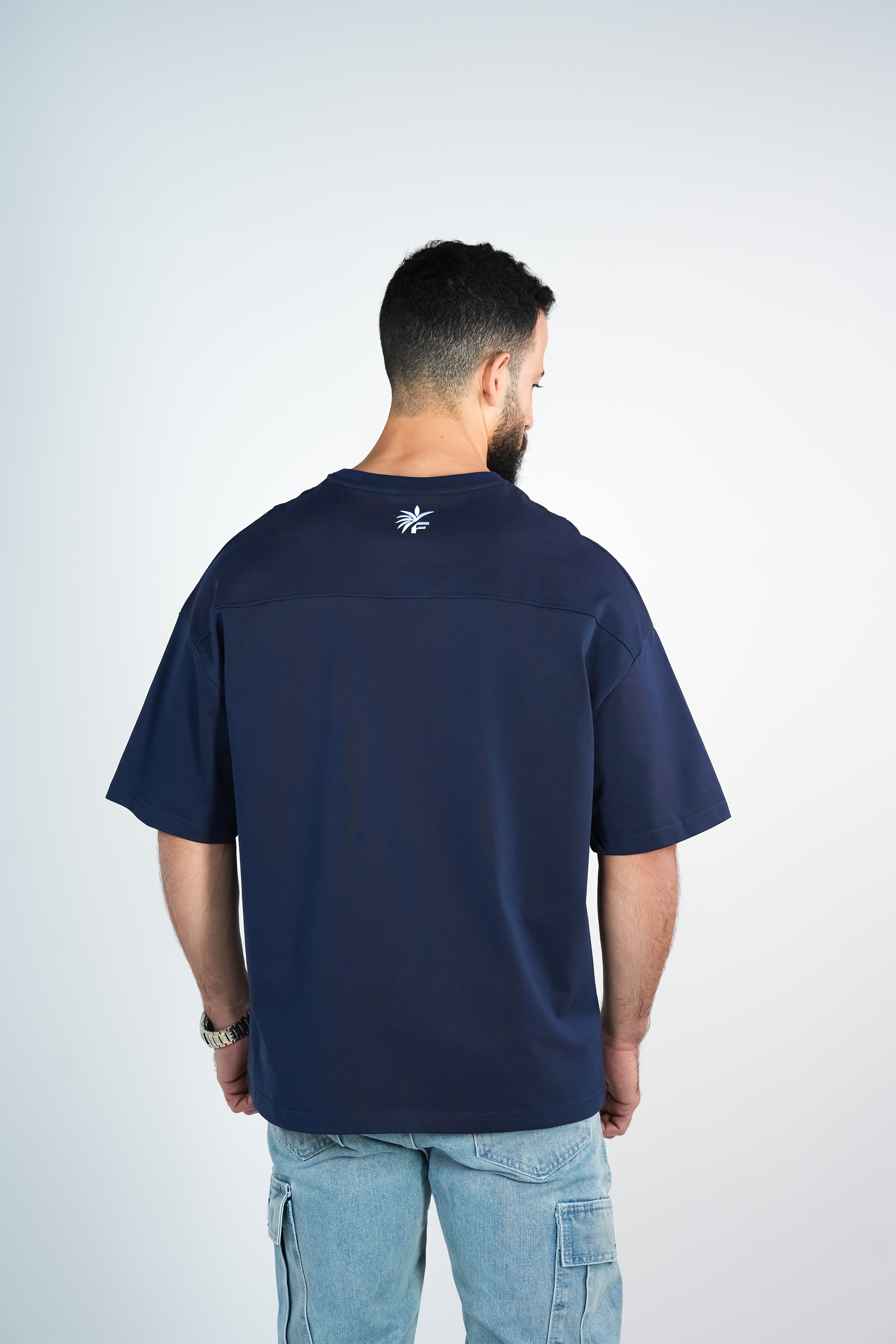 Rooted Oversized Tee | Midnight Navy