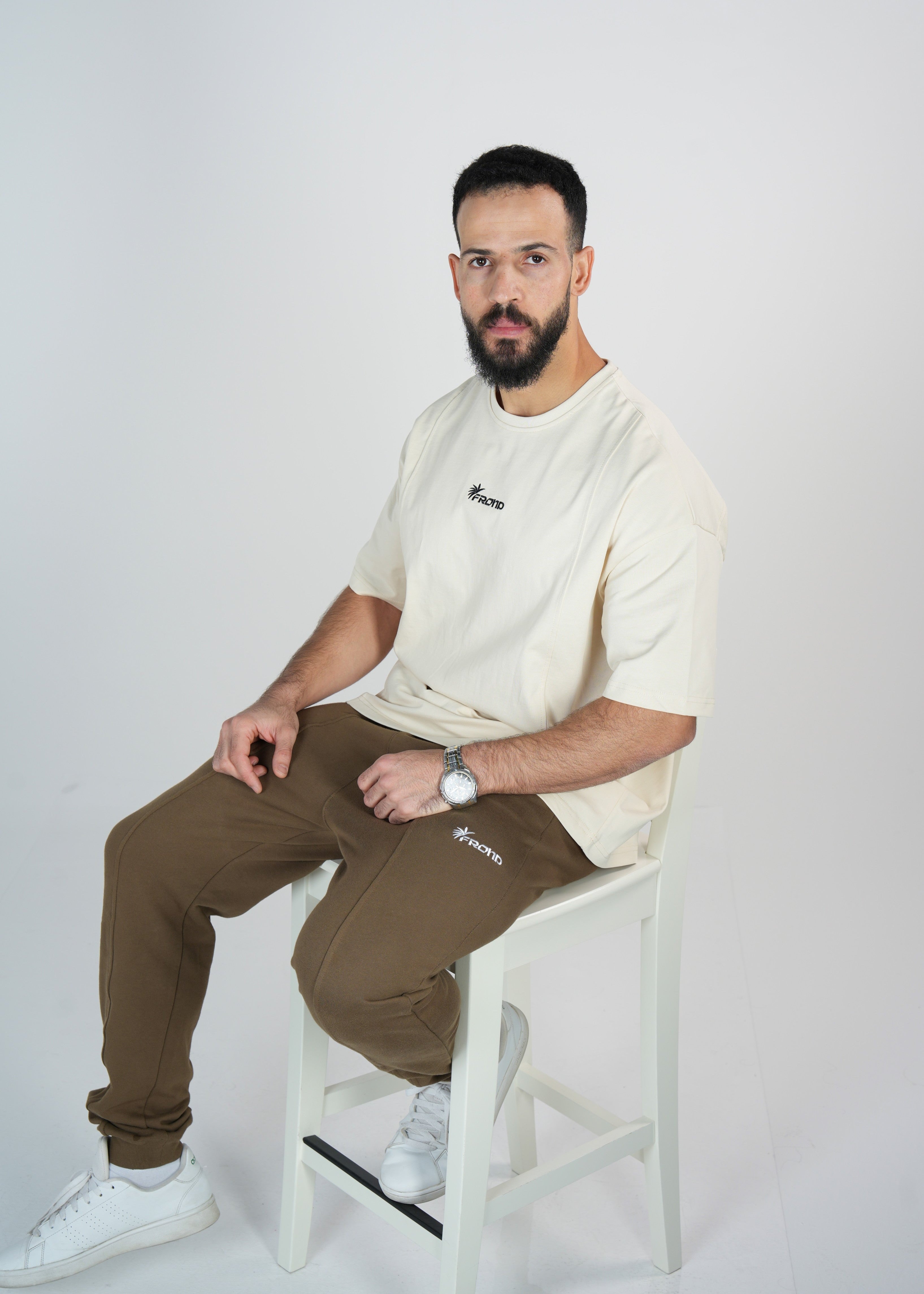 Rooted Oversized Tee | Cream Off-White