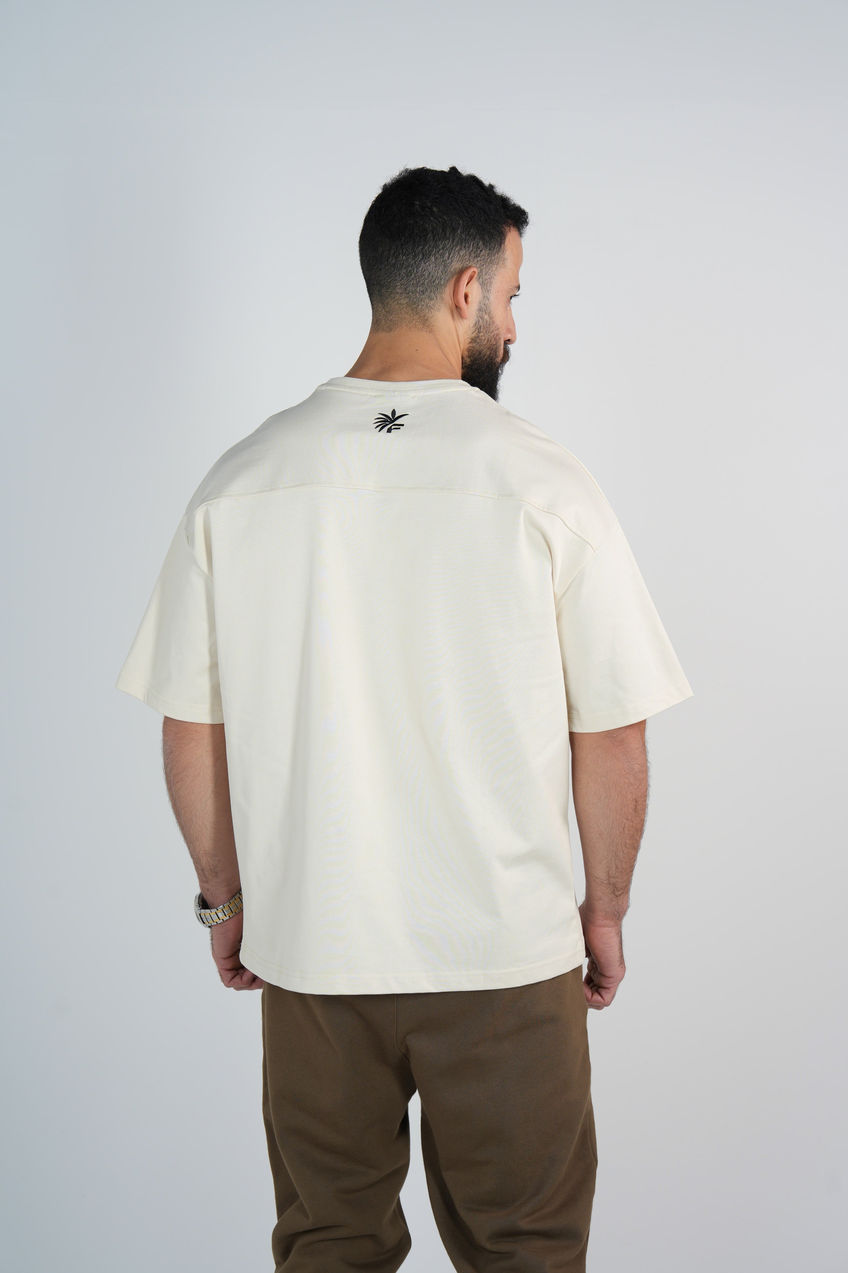 Rooted Oversized Tee | Cream Off-White