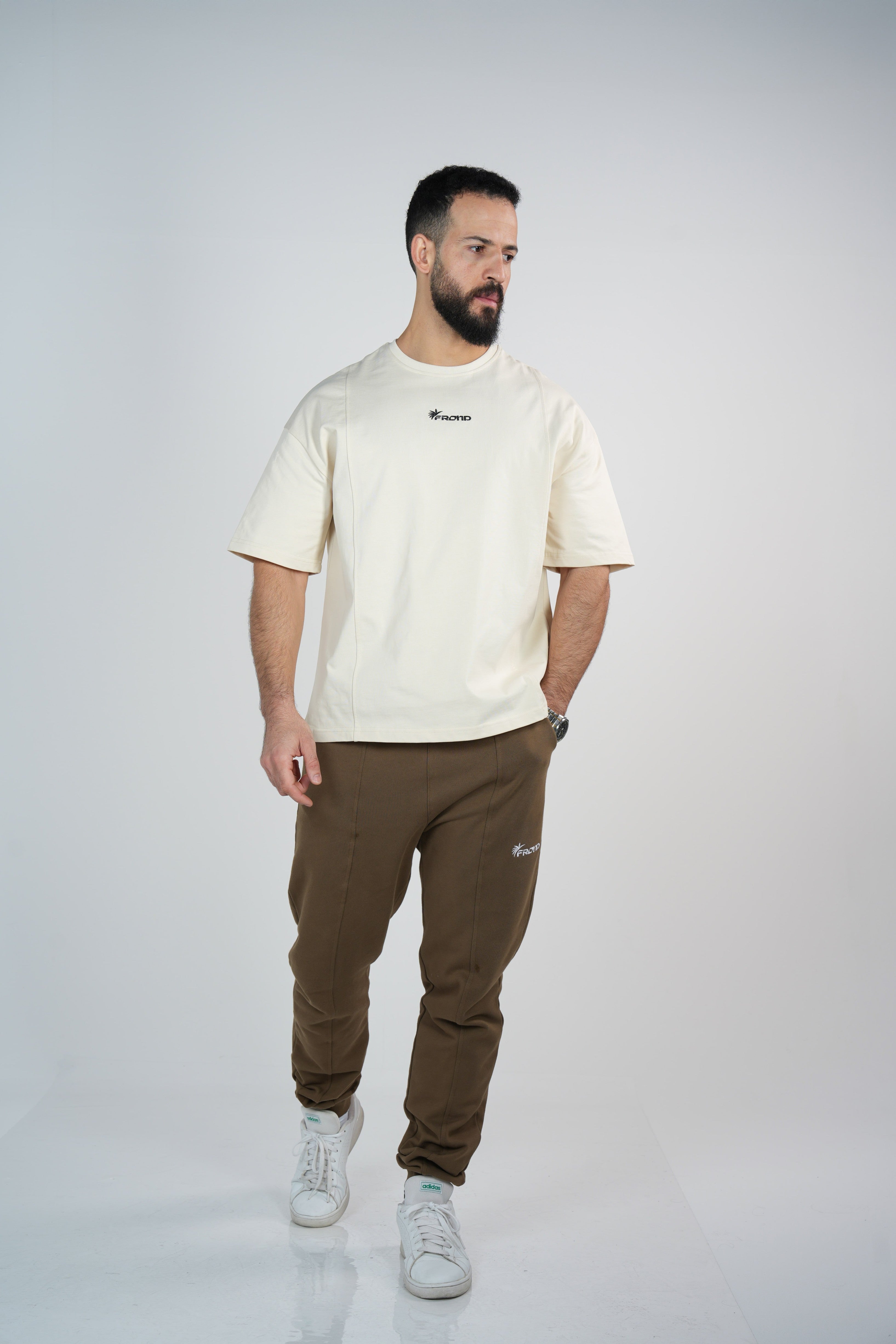 Rooted Oversized Tee | Cream Off-White