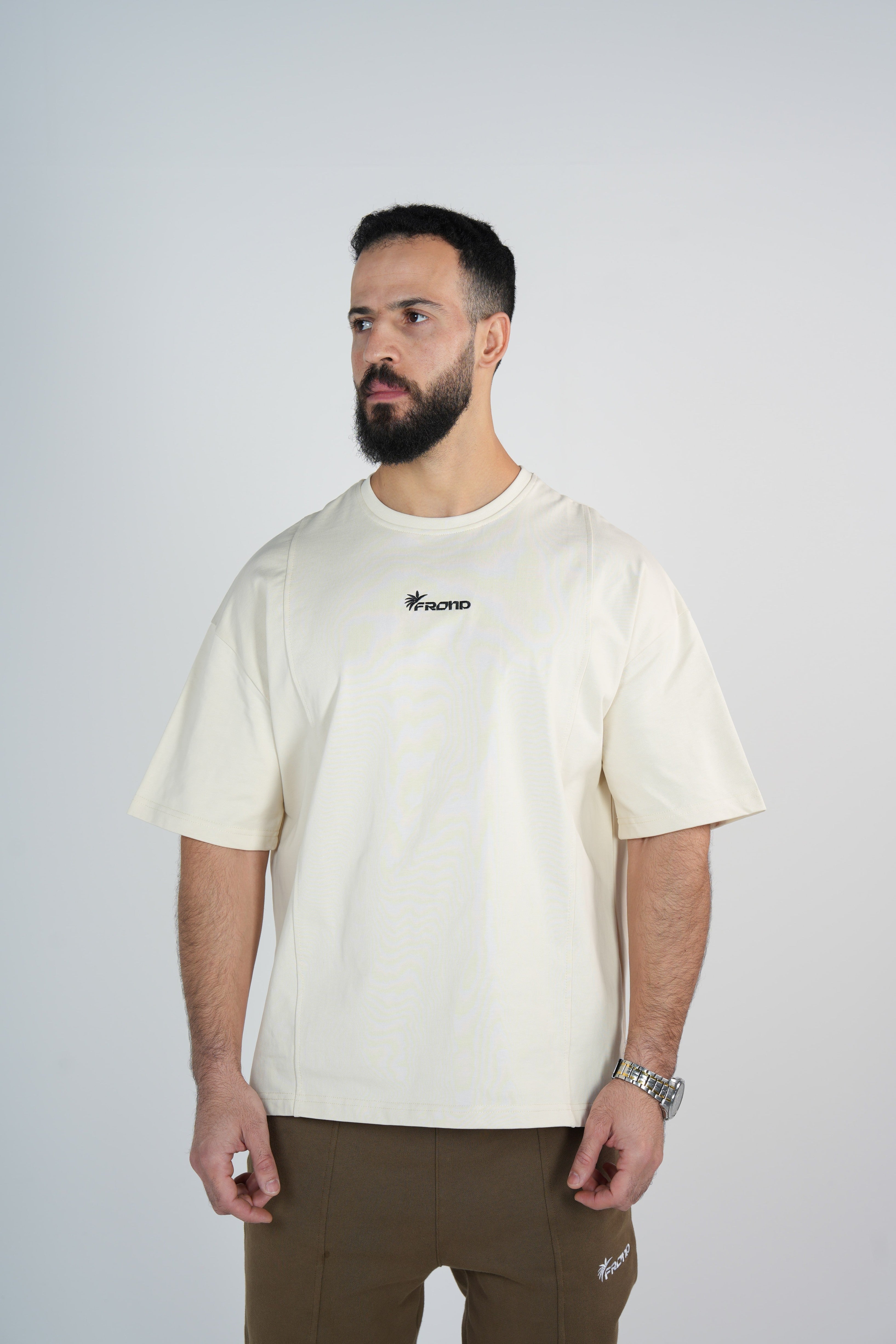 Rooted Oversized Tee | Cream Off-White