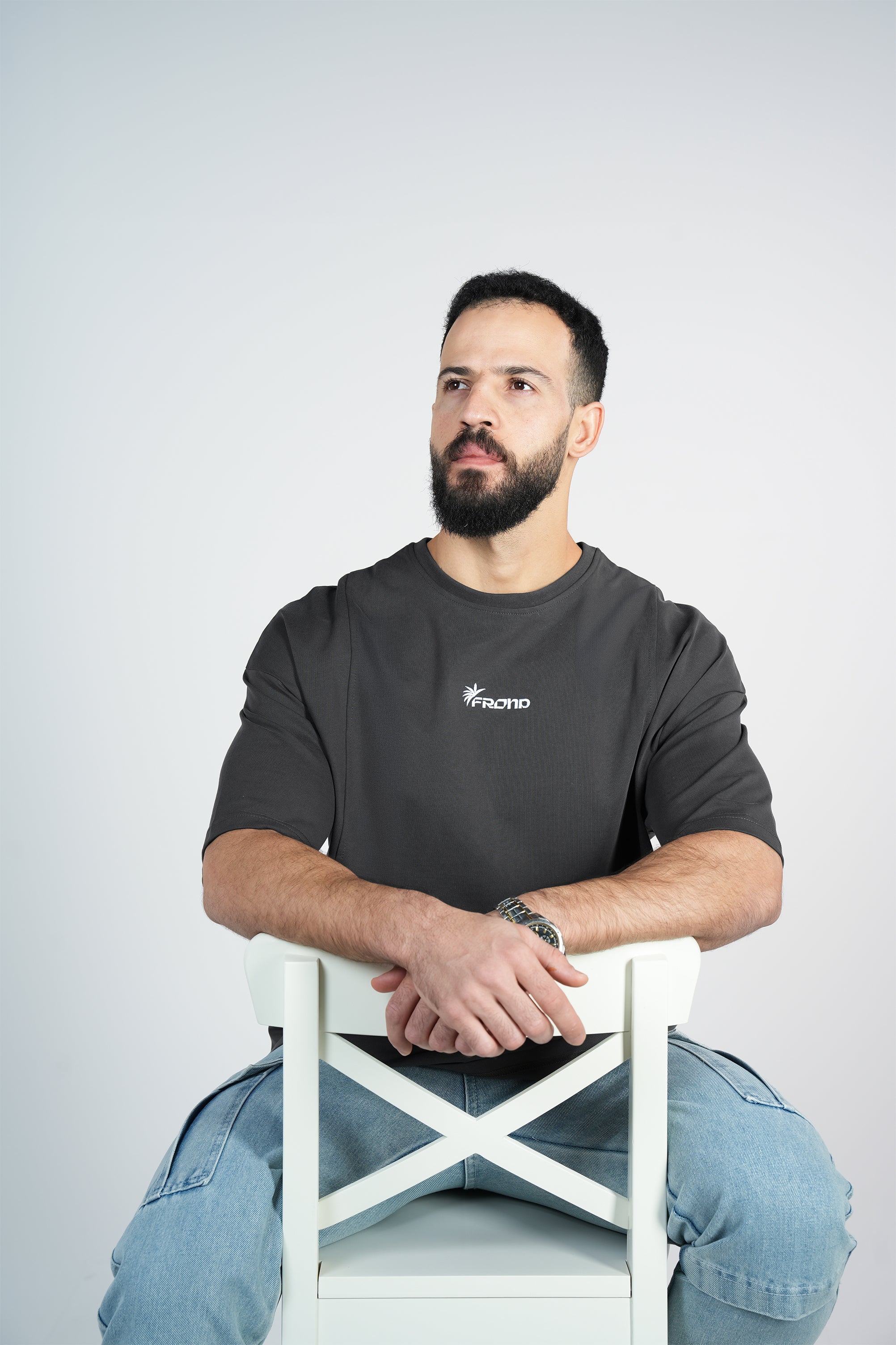 Rooted Oversized Tee | Graphite Gray