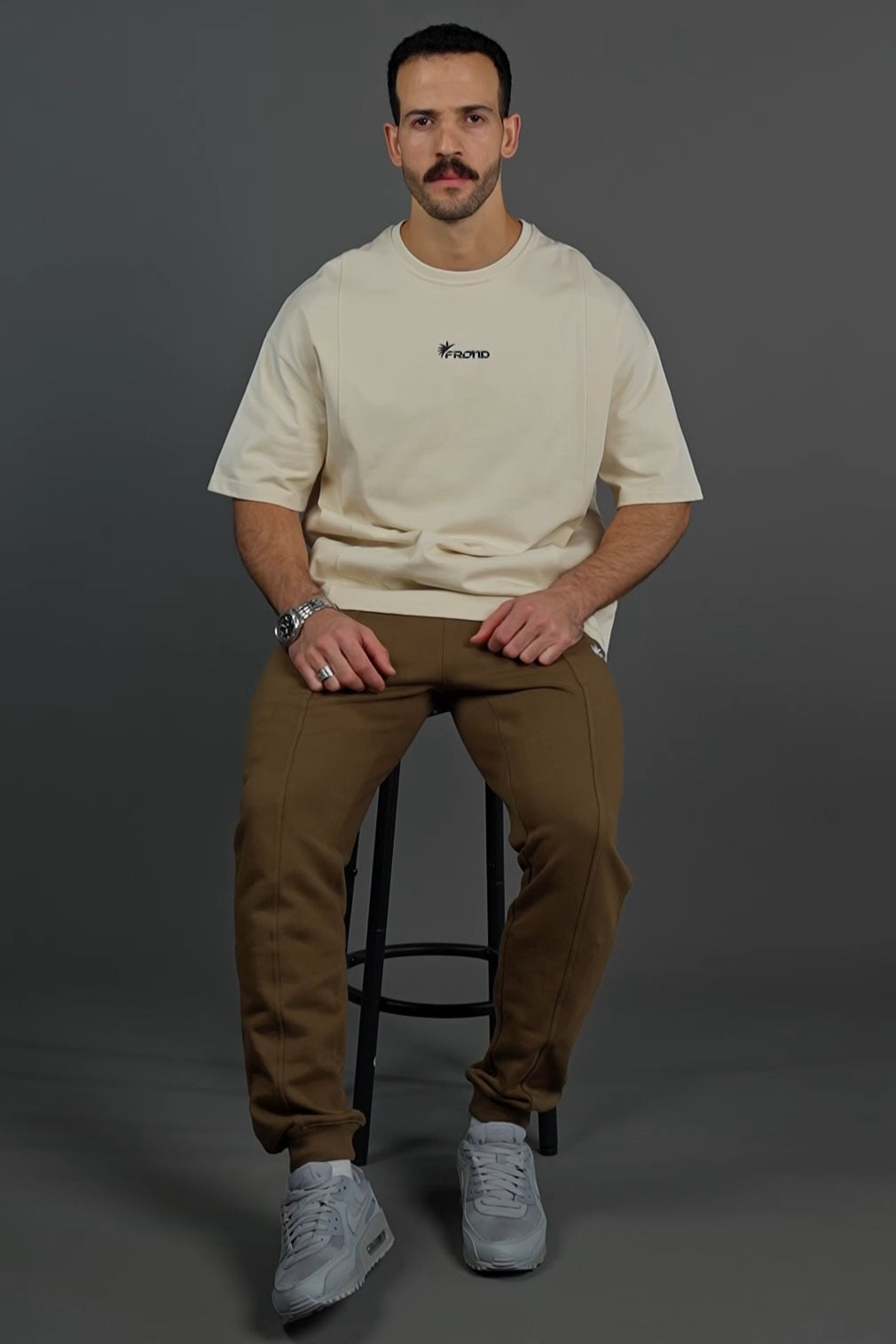 Rooted Oversized Tee | Cream Off-White