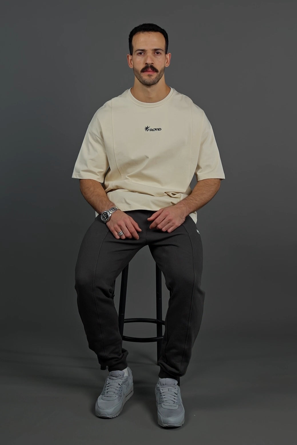 Rooted Oversized Tee | Cream Off-White