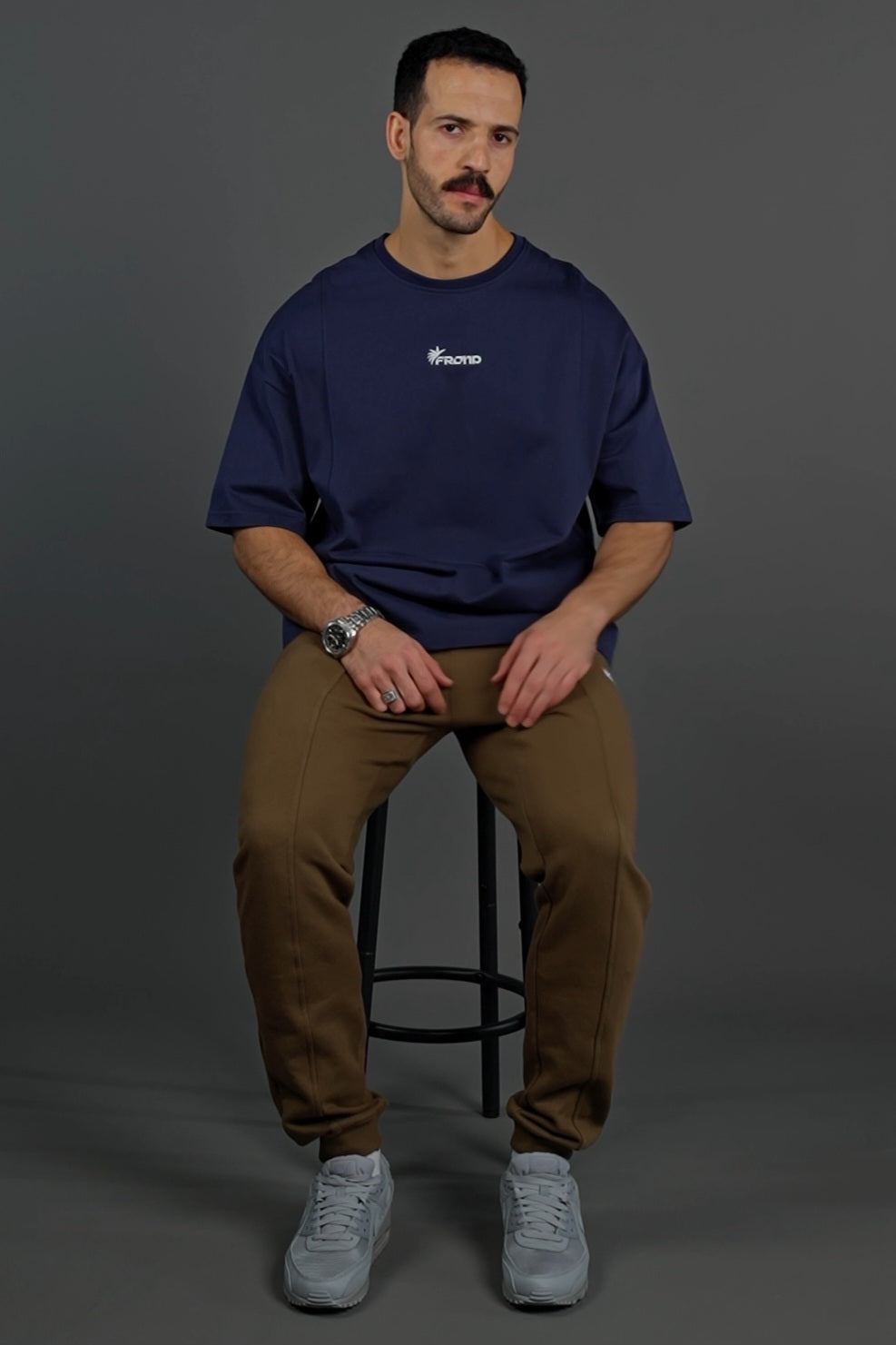 Rooted Oversized Tee | Midnight Navy