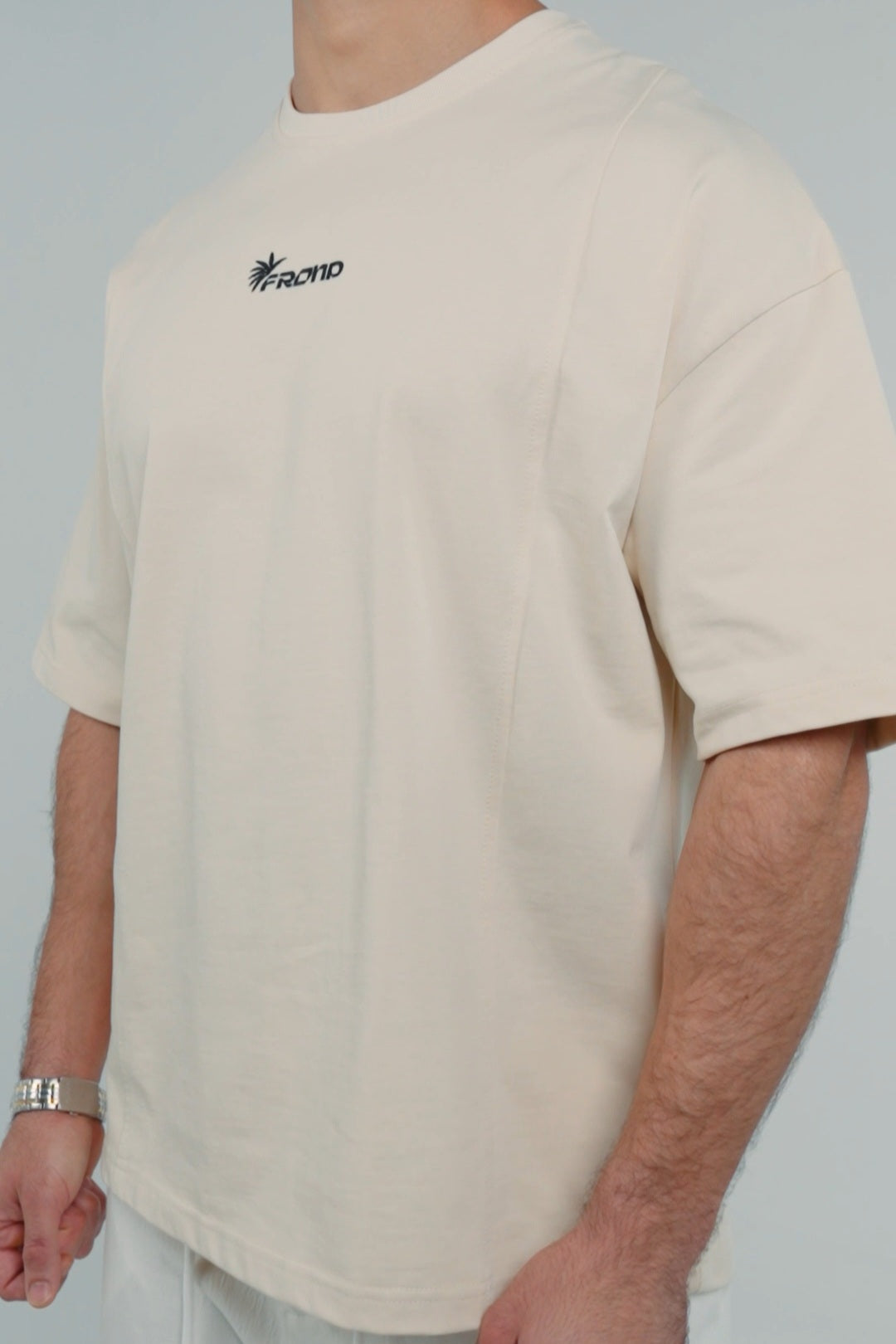 Rooted Oversized Tee | Cream Off-White